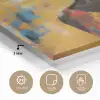 Vrouw - Ogen - Penseelstreken - Geel plexiglas 5mm klein -sfeer2