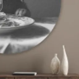 Konijn - Bunny - Zonnebril - Tafelkleed - Pasta - Schattig Akoestische PET Vilt - Rond klein -sfeer5_closeup