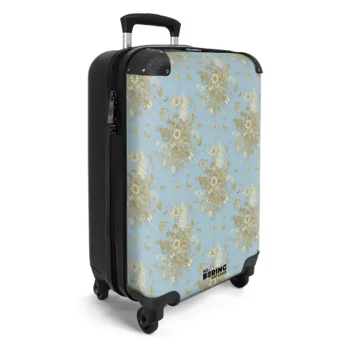 Klassiek boeket patroon blauw NBS - Handbagage koffer - Kinderen Unisex middel -productfoto_3d