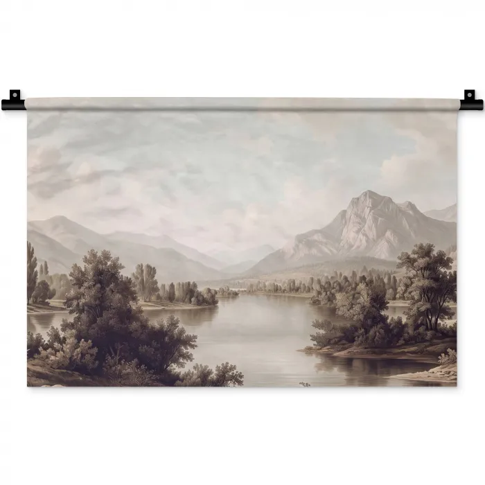 Klassiek - Landschap - Sereen Wandkleed katoen klein -zz3d