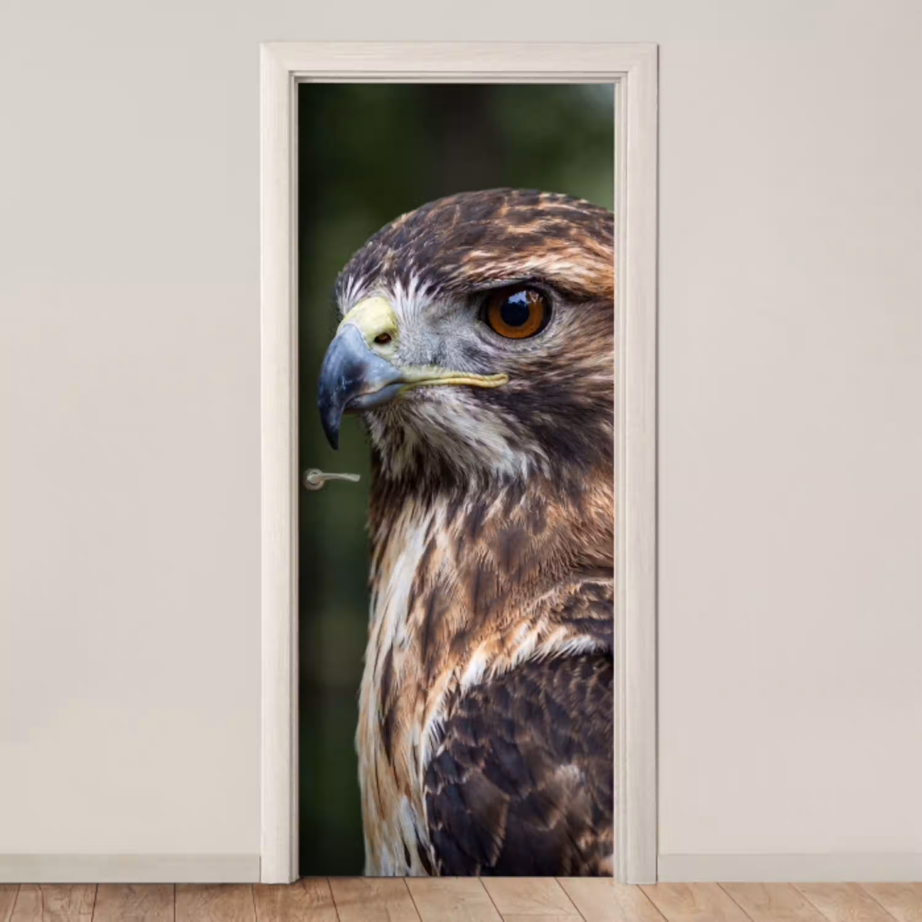 Buizerd - Roofvogel - Natuur - Bruin deurposter klein -3d_beige