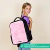 Roze glitter hartjes Rugzak - Zwart middel -sfeer6_NL