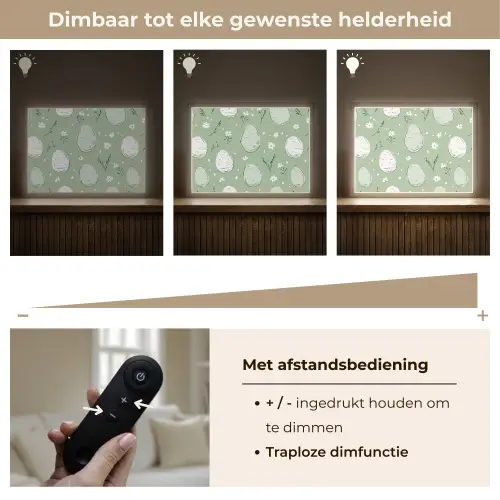Groen - Eieren - Patroon Light Box met batterij (Wandlamp) middel -USP_dimbaarNL