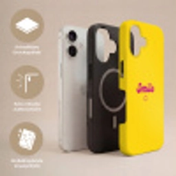 Smile - Geel - Roze Toughcase MagSafe Apple iPhone 17 klein -USP_Lagen_DE