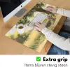 Houten bankje - Bloempotten - Landschap Muismat XXL klein -sfeer3