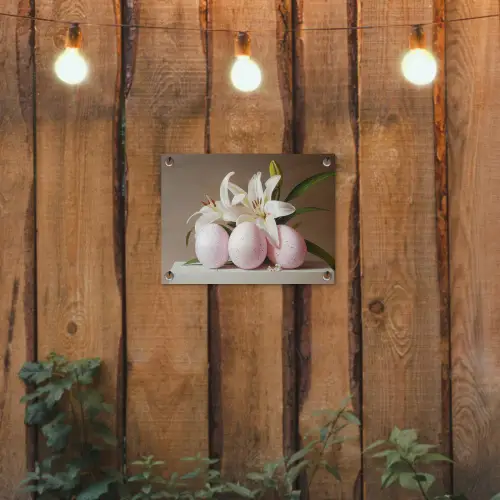 Lelies - Eieren - Pasen tuinposter los doek klein -sfeer1