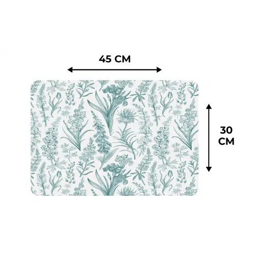 Lovely - Garden - Emerald Placemat vinyl groot 368 -specs