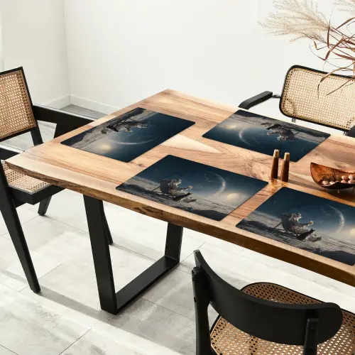 Maan - Kat - Astronaut - Ruimte Placemat vinyl groot -zzsfeer4_Kitchenyeah-website