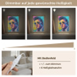Portret - Sigaret - Kleurrijk - Bril Light Box met kabel (Tafellamp) klein -USP_dimbaarDE