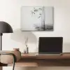Bamboestammen - Water - Minimalistisch - Wit PET vilt klein -sfeer5