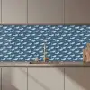 Klein - Oceaan - Golven - Blauw keuken achterwand 2 middel 871 zz_3dshopping