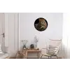 Wilde dieren - Panter - Portret - Zwart - Dieren Wandcirkel aluminium klein -woonkamer