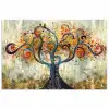 Kunst - Levensboom - Botanisch - Abstract poster papier klein -3d