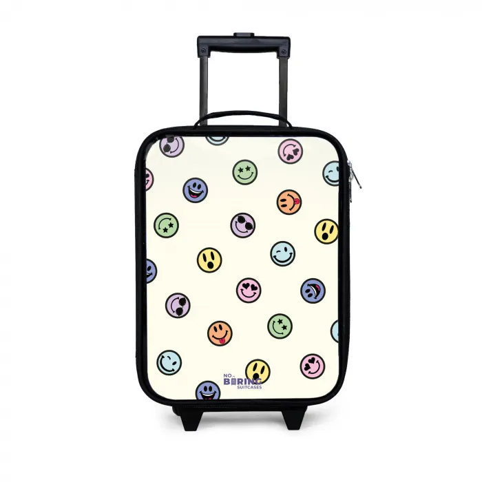 Speelse smiley-mix Kinderkoffer - Zwart klein -3d
