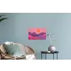 Zon - Heuvels - Paars - Abstract Muursticker klein -plant