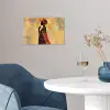 Vrouw - Silhouet - Patronen - Sierlijk poster papier klein -sfeer3