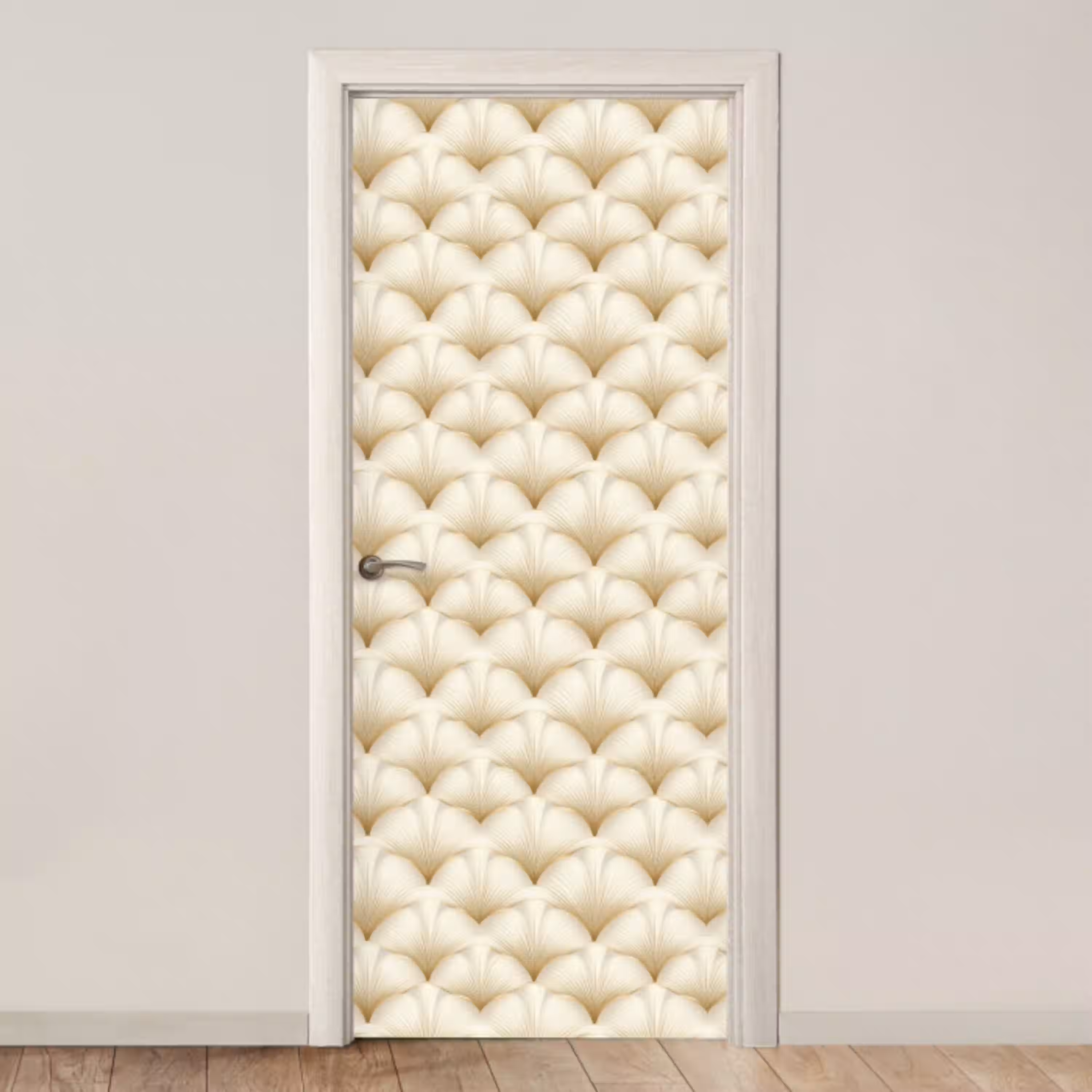 Waaier - Motief -  Goud deurposter klein 289 -3d_beige