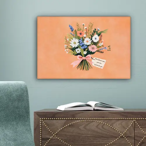 Boeket - Strikje - Quote canvas 2cm klein -sfeer4