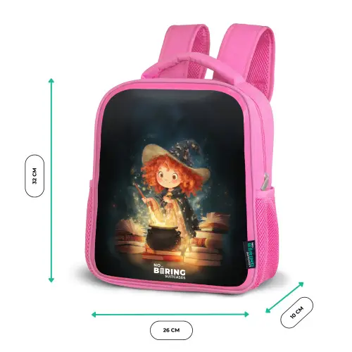 Heks met Sprankelende Toverdrank Kinderrugzak - Roze middel -productfoto_formaten