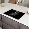 Lijntekening - Wit - Wielrennen - Snelheid Inductie beschermer vinyl 3mm klein -sfeer8