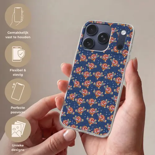 Disco - Blauw - Patroon Telefoonhoesje iPhone 17 Pro klein 878 -sfeer3_NL