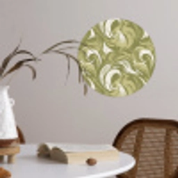 Abstract - Textuur - Groen Wandcirkel behangsticker klein 186 -sfeer3