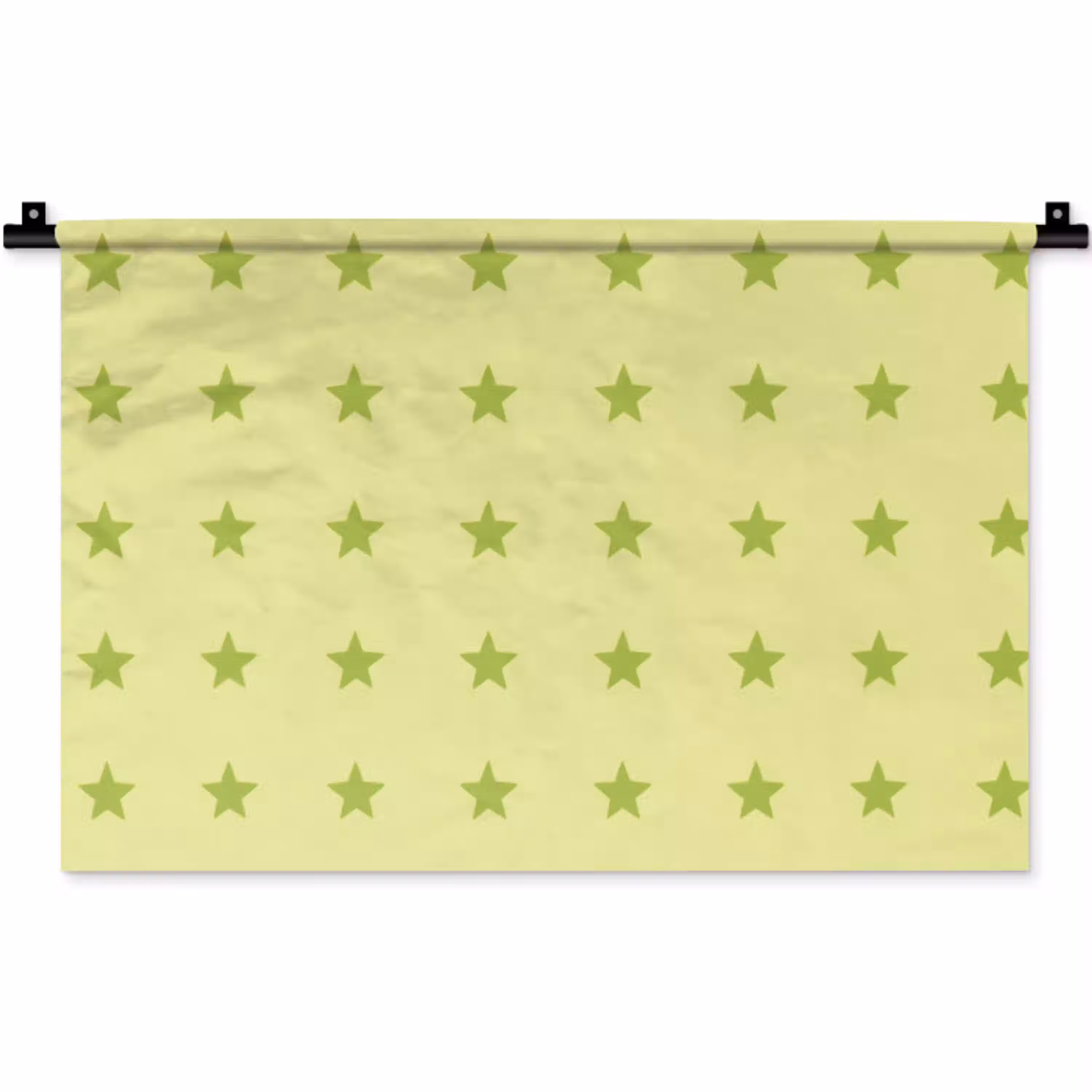 Sterren - Patroon - Groen Wandkleed katoen klein 269 -zz3d