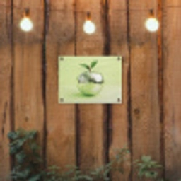 Groen - Disco - Decoratie - Appel tuinposter los doek klein -sfeer1
