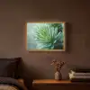 Blad - Plant - Groen - Textuur Light Box met batterij (Wandlamp) middel -sfeer4