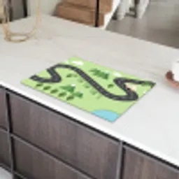 Auto - Bergweg - Natuur - Illustratie Inductie beschermer vinyl 3mm klein -sfeer8