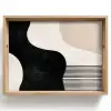 Abstract - Japandi - Beige - Modern Dienblad Rechthoek middel -z3d_shopping