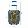Groene camouflage met zandkleur Kinderkoffer - Blauw klein -productfoto_formaten