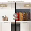 Specerijen - Kruiden - Banen - Regenboog keuken achterwand 2 middel -voor-na2_NL