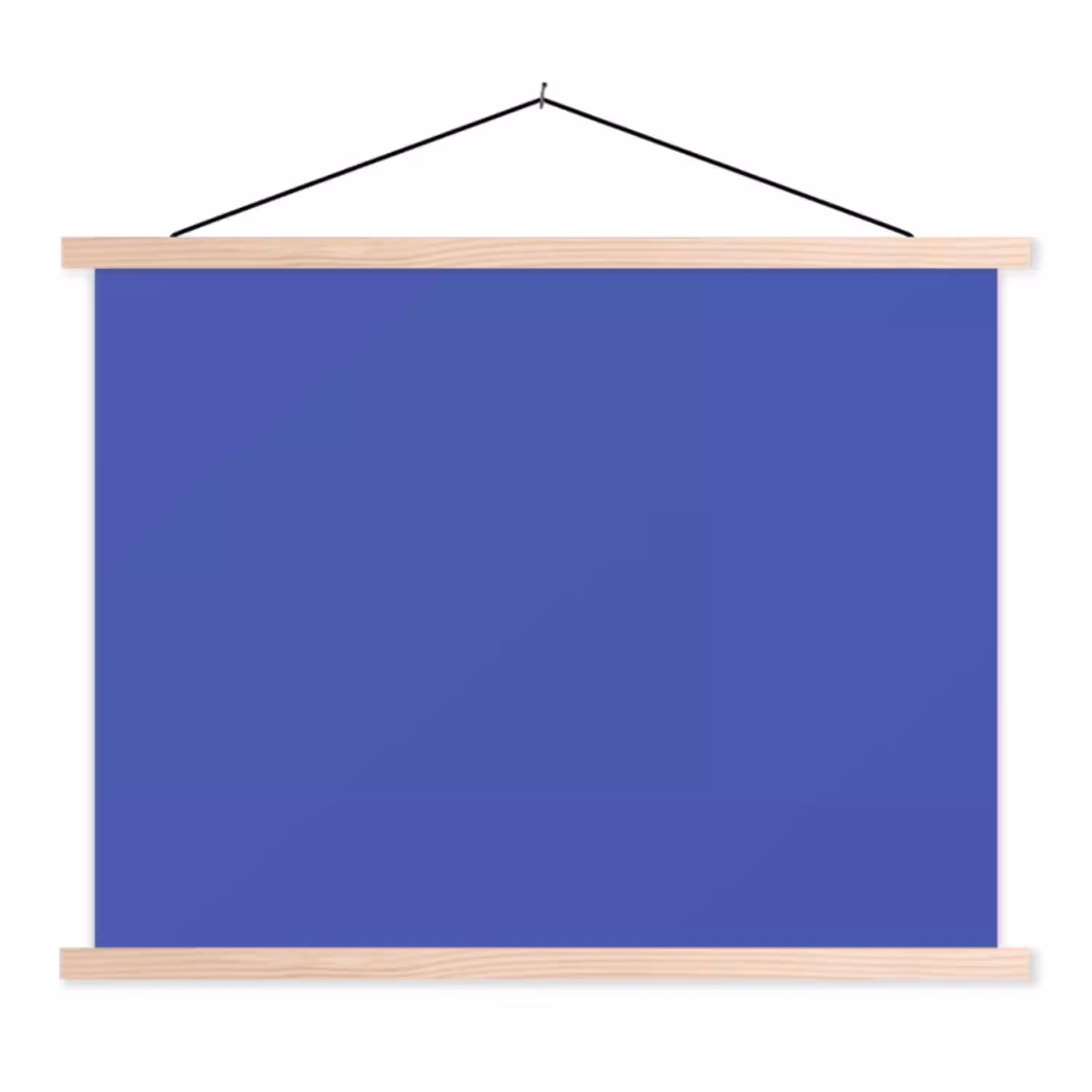 Chinese - Blue - Blauw textielposter latten blank klein 122 -3d