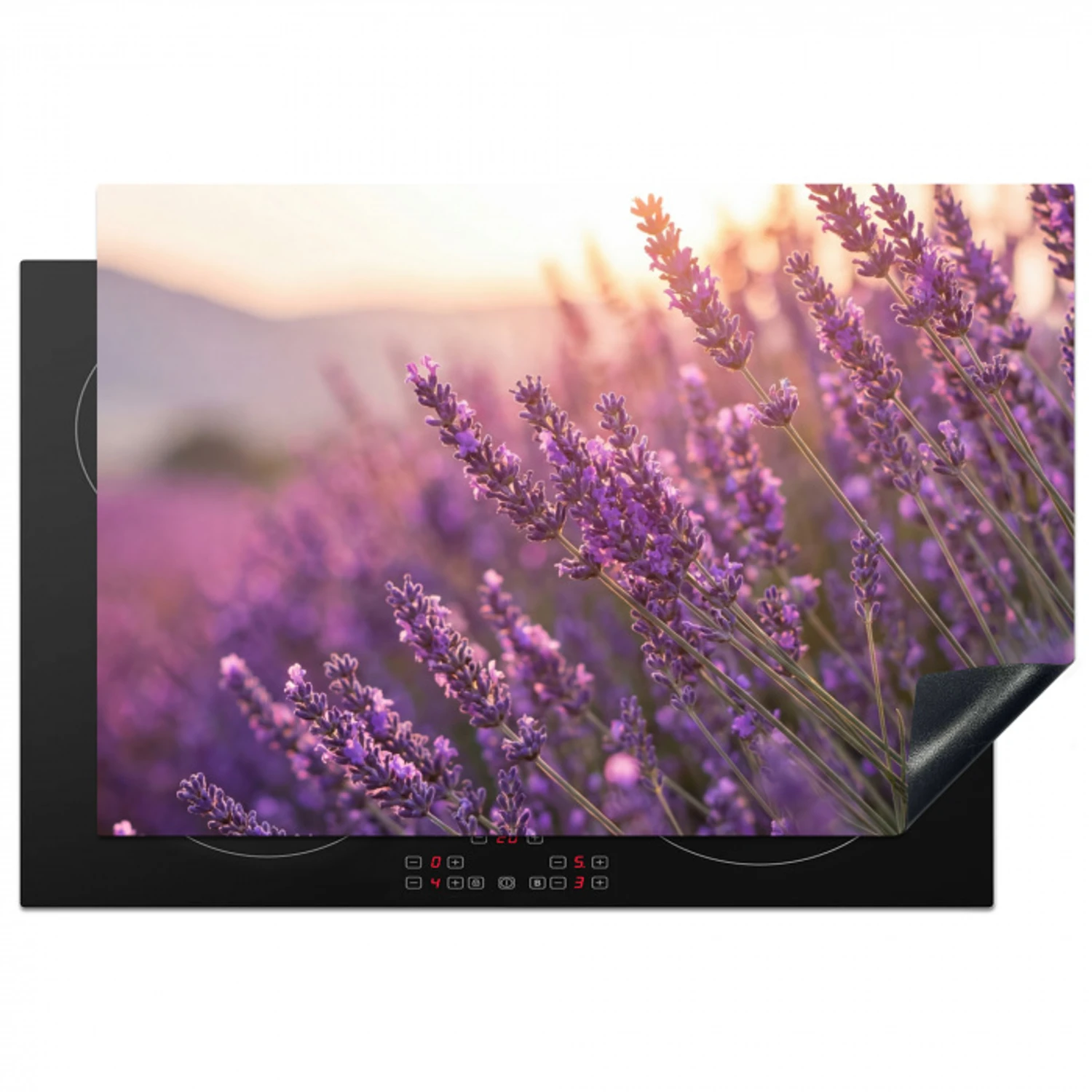 Lavendel - Paars - Zonlicht Inductie beschermer vinyl 3mm klein -3d