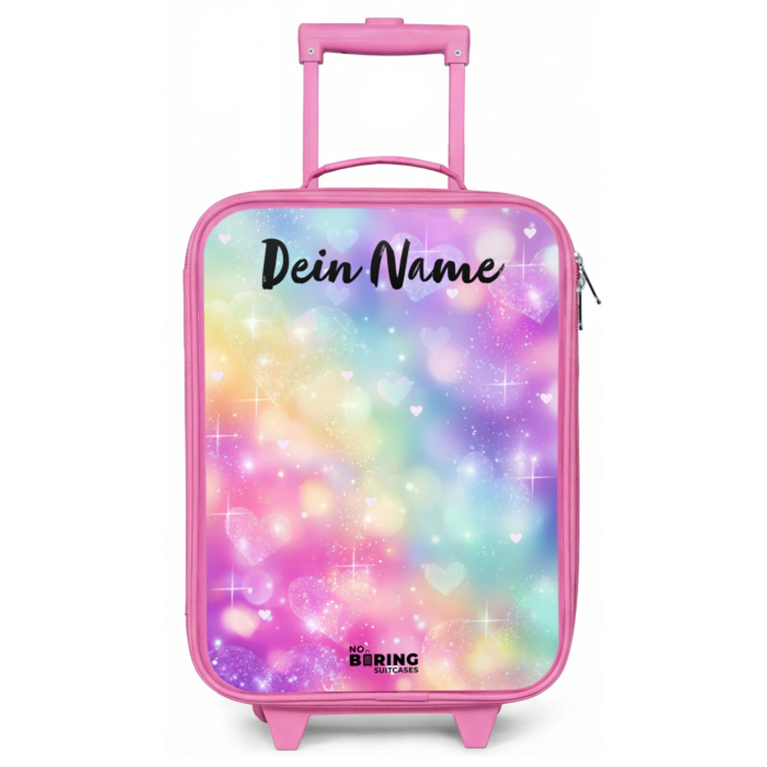 Licht - Regenboog - Hartjes Kinderkoffer - Roze klein -zz3dotto
