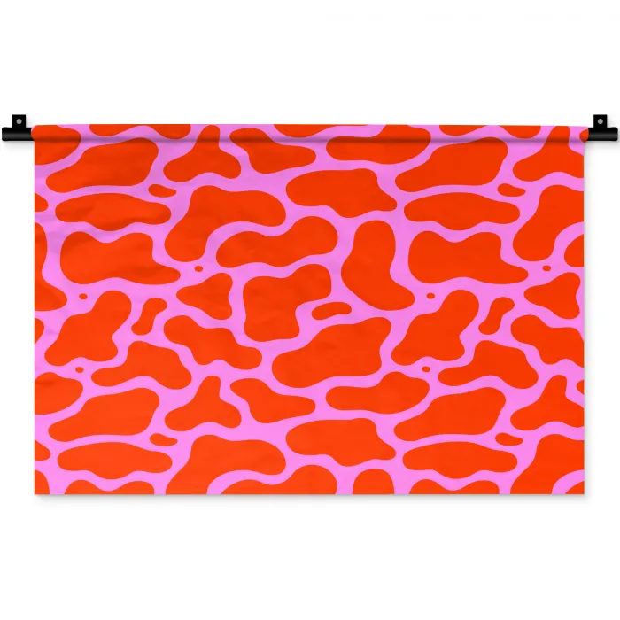Vormen - Roze - Rood Wandkleed katoen klein 269 -zz3d