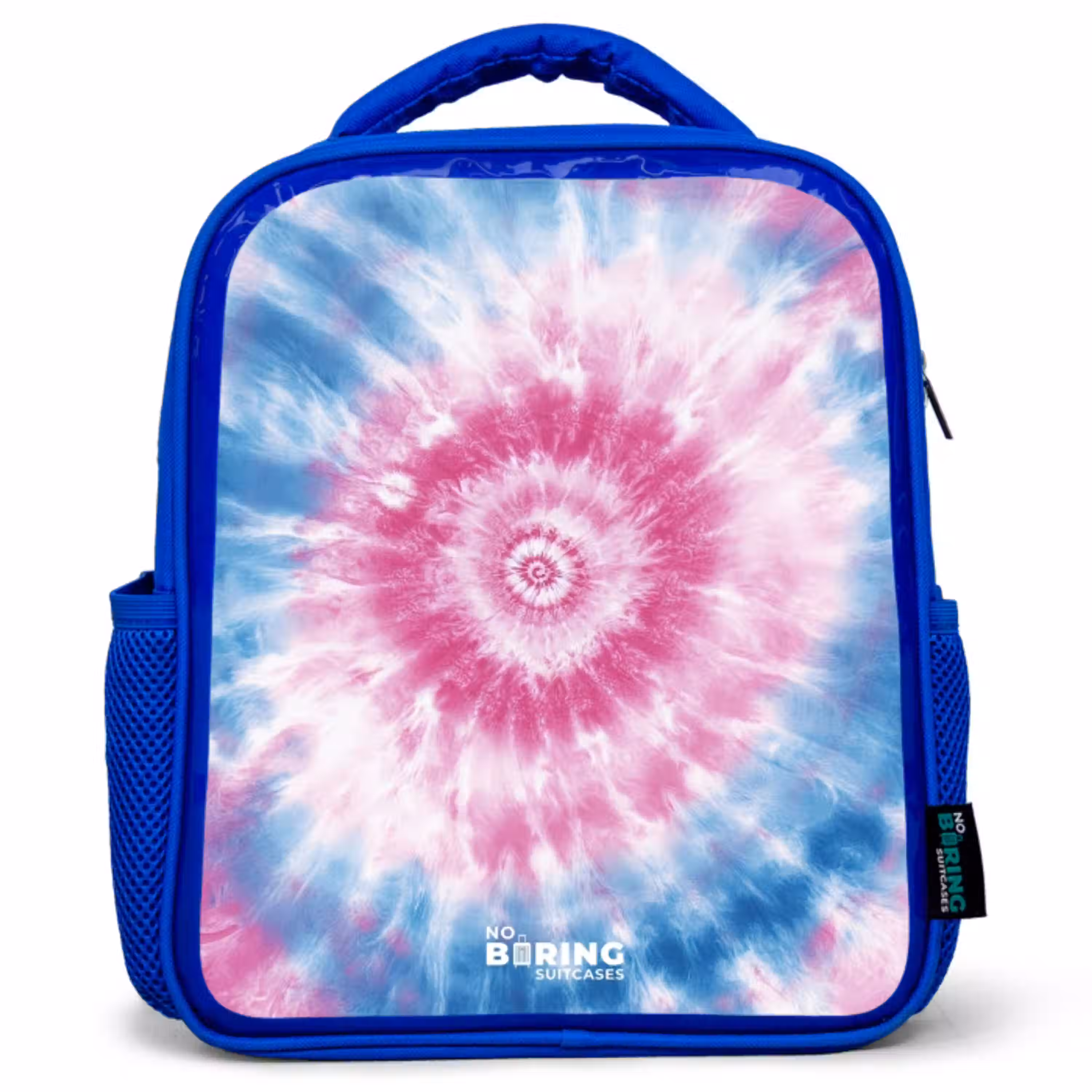 Tie dye - Abstract - Blauw - Roze Kinderrugzak - Blauw middel -3d