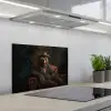 Beer - Bruin - Pak - Hoed keuken achterwand spatscherm klein -3d_schuin