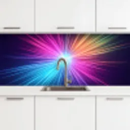 Abstract - Light - Burst - Modern - Colorful keuken achterwand 2 middel -3d