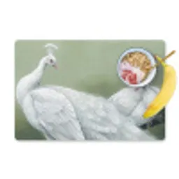 Pauwen - Wit - Natuur - Groen Placemat vinyl groot -zzzproduct_Kitchenyeah-website