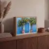 Citroenbomen - Geel - Deur - Potten Light Box met batterij (Wandlamp) middel -sfeer2