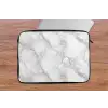 Wit - Marmer - Bruin laptophoes neopreen klein 279 -tafel