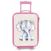 Olifant tekening tegen een beige achtergrond Kinderkoffer - Roze klein -zz3dotto