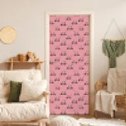 Golfkar - Retro - Roze deurposter klein 289 -sfeer2