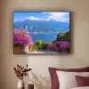 Lake Como - Italië - Landschap Textielframe zwart klein -sfeer1