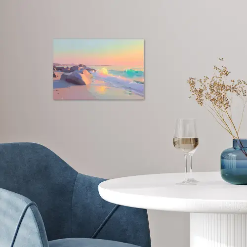 Zomerlicht - Strand - Fonkelende accenten poster papier klein -sfeer3