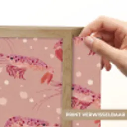 Garnalen - Stippen - Roze Light Box met batterij (Wandlamp) middel 907 -USP_websiteprintNL