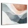 Abstract - Golven - Blauw Textielframe zwart klein -3d