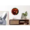 Vrouw - Drankenfruit - Rozen Wandcirkel aluminium klein -kantoor